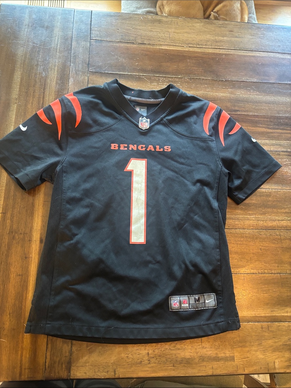 Nike Black and Orange Cincinnati Bengals Chase 1 Youth #1 Jersey